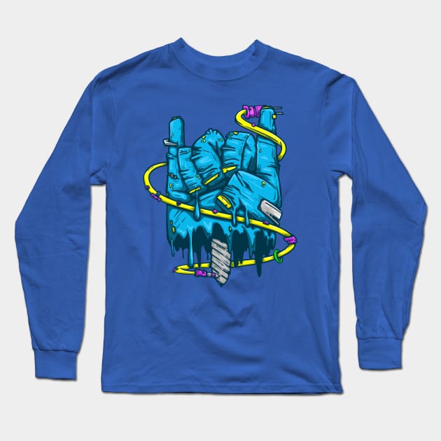 Blue horns Long Sleeve T-Shirt by manuvila